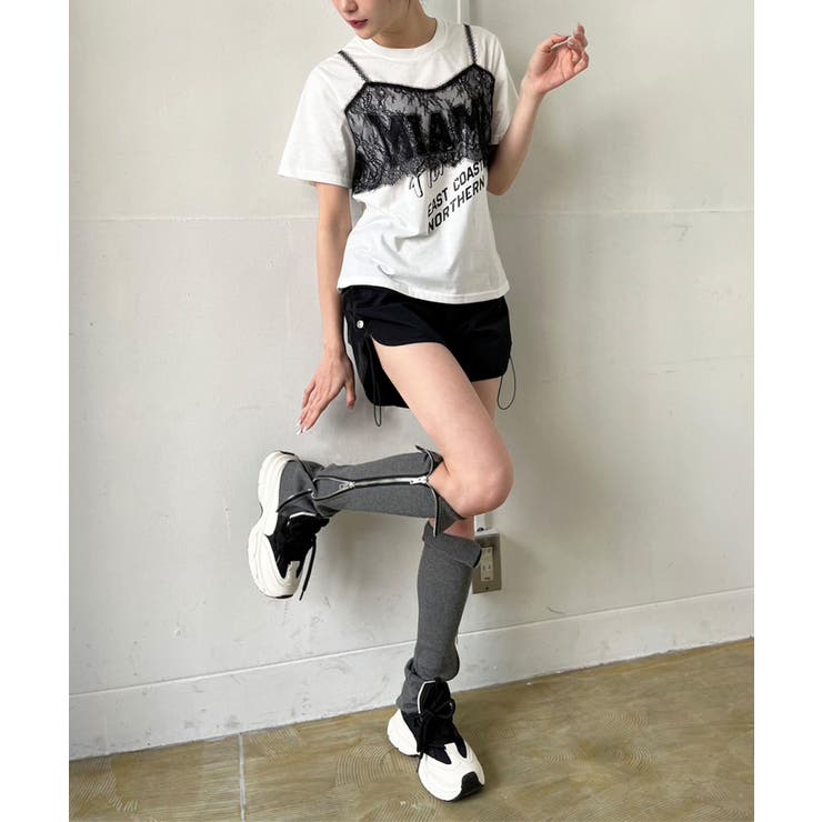 レースビスチェドッキングロゴTシャツ | Jewelobe | 詳細画像9 