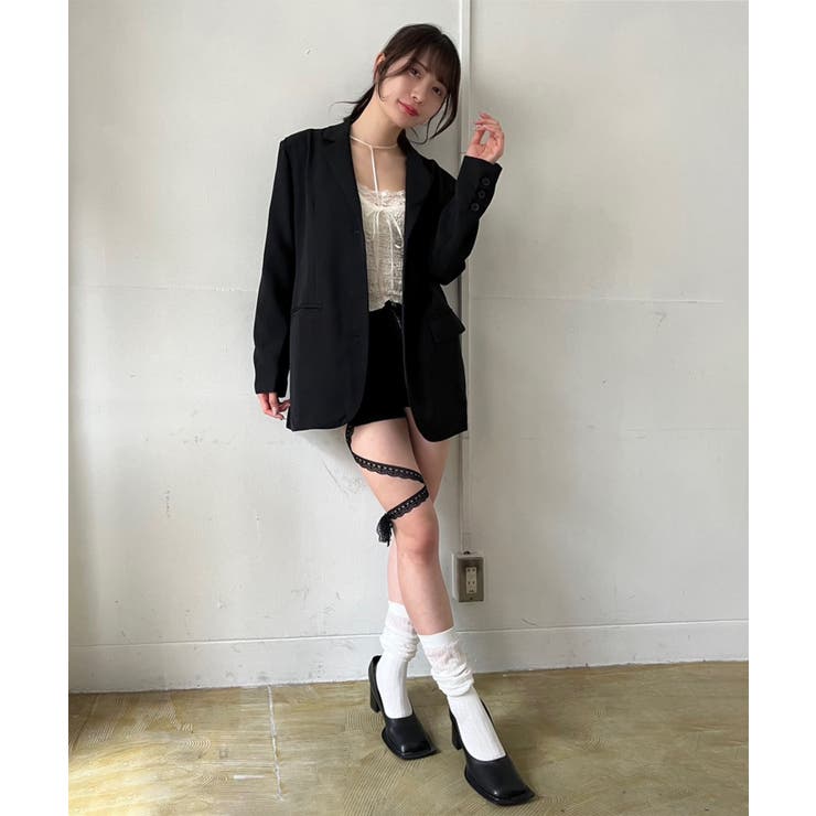 コルセットライクキャップスリーブカットトップス | Jewelobe | 詳細画像15 