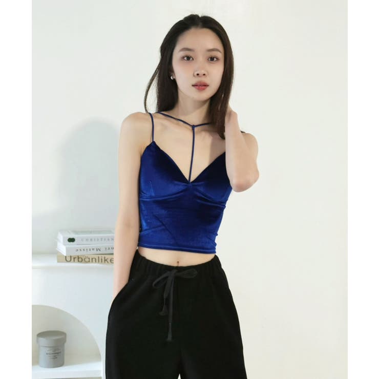 Tストラップカットベロアブラキャミソール | Jewelobe | 詳細画像36 