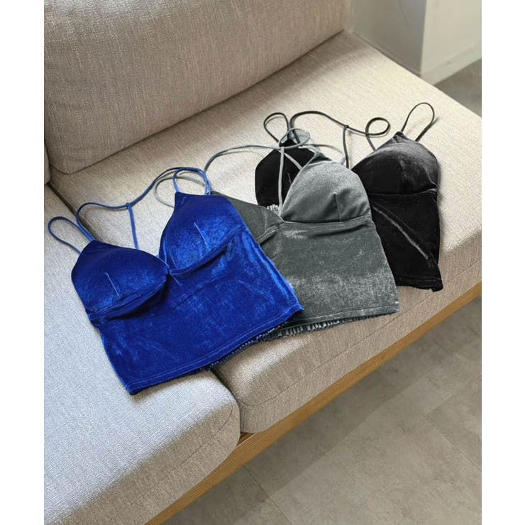 Tストラップカットベロアブラキャミソール | Jewelobe | 詳細画像39 