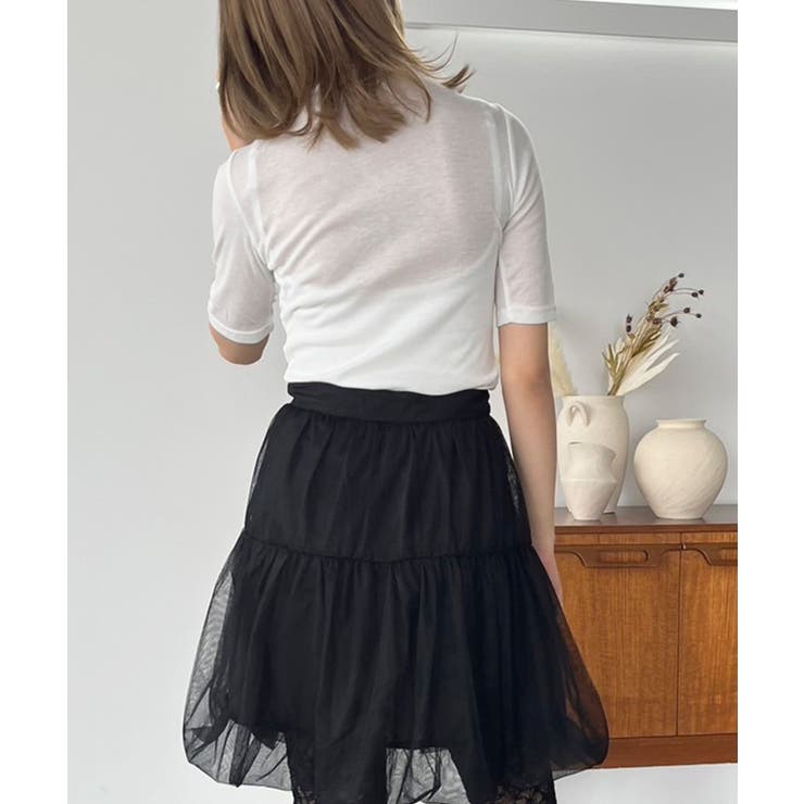 タートルネックハーフスリーブトップス | Jewelobe | 詳細画像3 