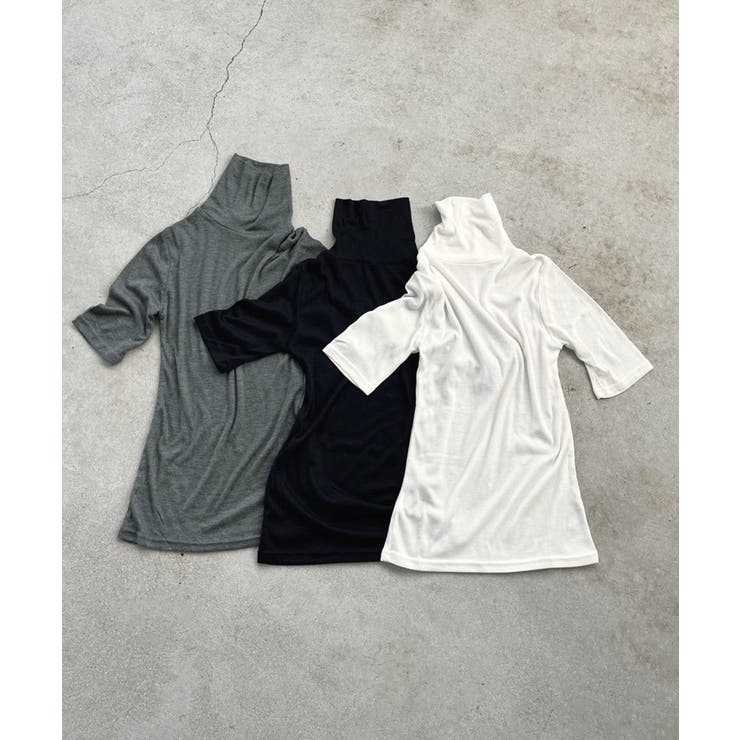 タートルネックハーフスリーブトップス | Jewelobe | 詳細画像33 