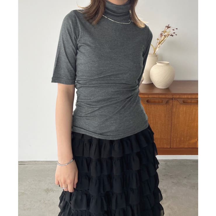 タートルネックハーフスリーブトップス | Jewelobe | 詳細画像9 