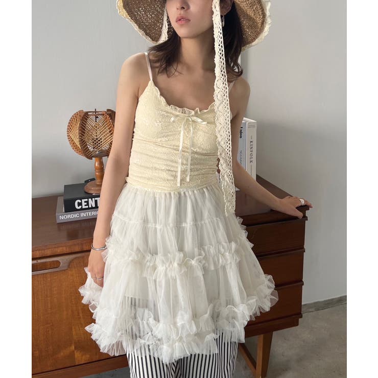 オーバーレースブラキャミソール | Jewelobe | 詳細画像9 