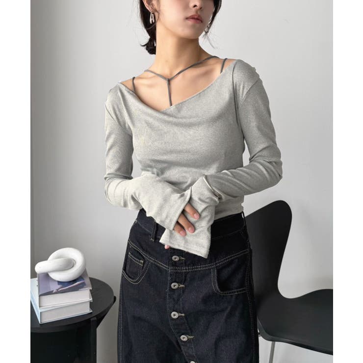 ルーズネックフードタイトカットソー | Jewelobe | 詳細画像13 