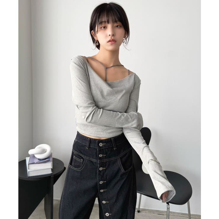 ルーズネックフードタイトカットソー | Jewelobe | 詳細画像14 