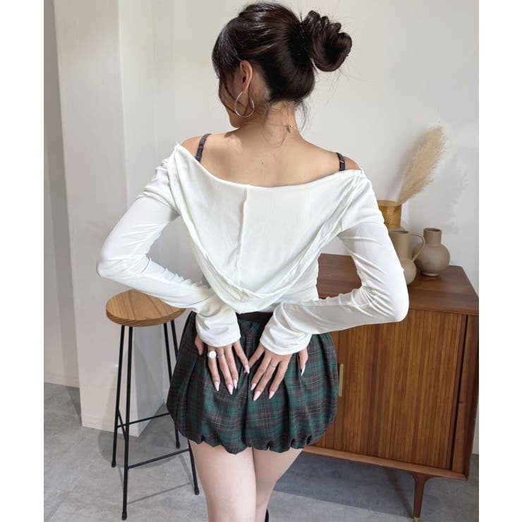 ルーズネックフードタイトカットソー | Jewelobe | 詳細画像4 