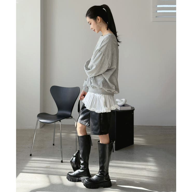 バックディープVネックボリュームウラゲプルオーバー | Jewelobe | 詳細画像10 