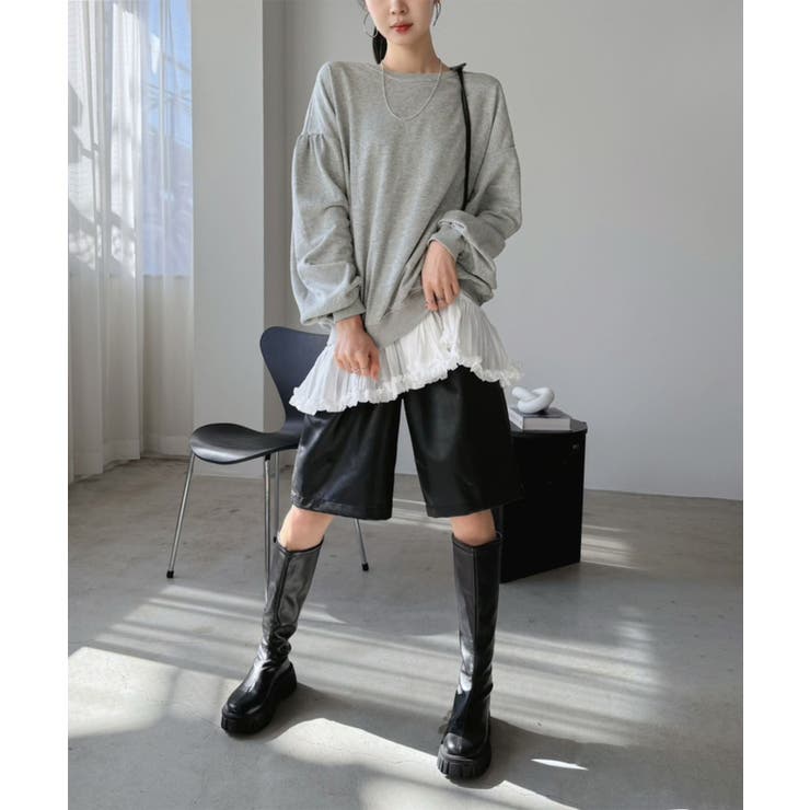 バックディープVネックボリュームウラゲプルオーバー | Jewelobe | 詳細画像12 