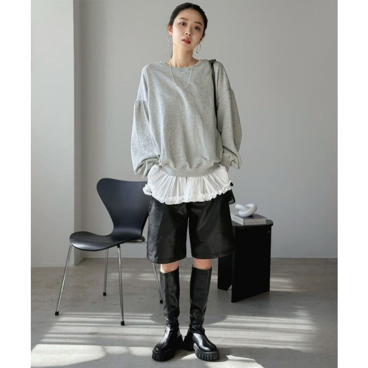 バックディープVネックボリュームウラゲプルオーバー | Jewelobe | 詳細画像9 