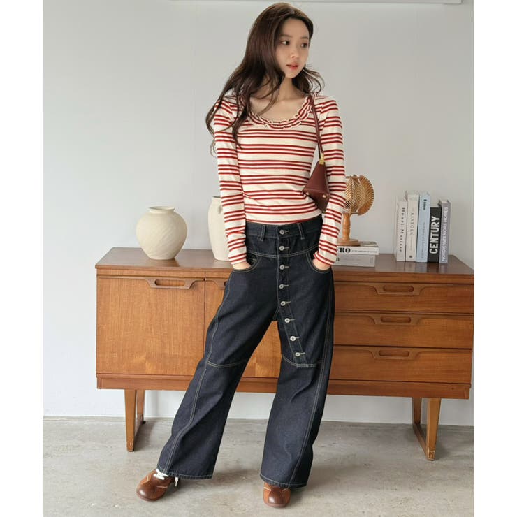 バックストラップボーダータイトカットソー | Jewelobe | 詳細画像12 