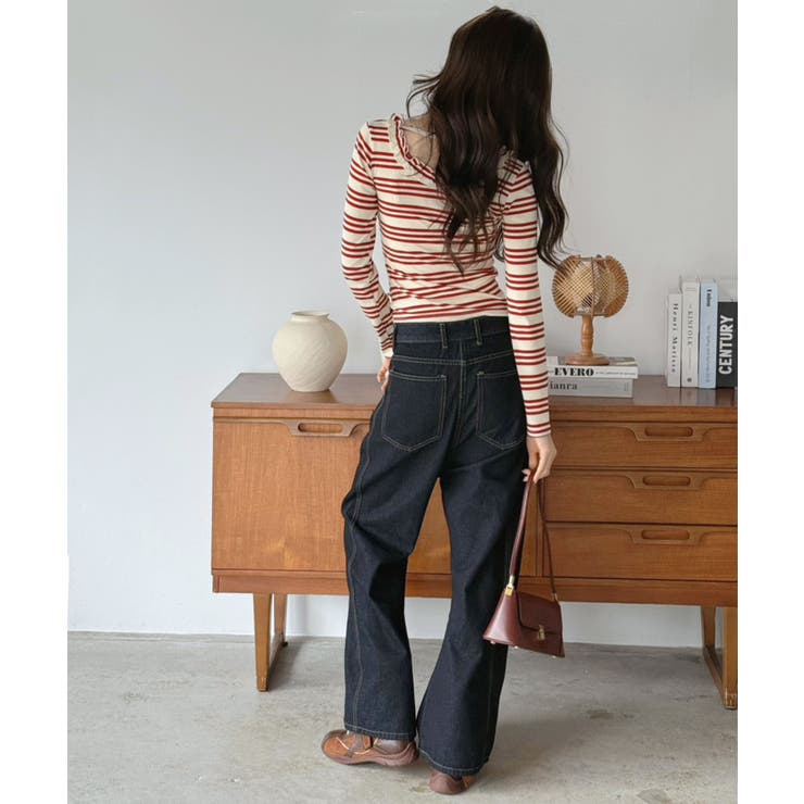 バックストラップボーダータイトカットソー | Jewelobe | 詳細画像13 