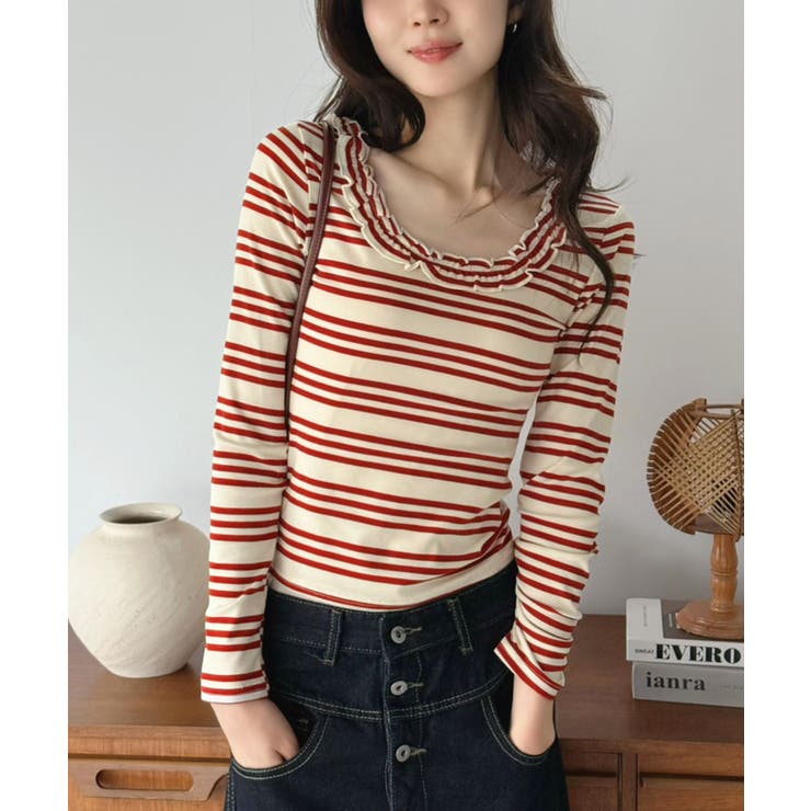 バックストラップボーダータイトカットソー | Jewelobe | 詳細画像3 