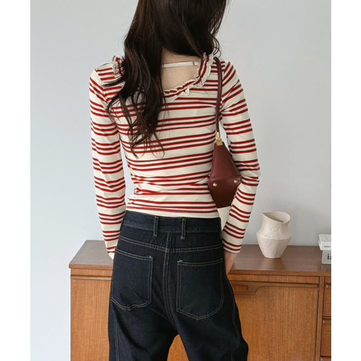 バックストラップボーダータイトカットソー | Jewelobe | 詳細画像4 