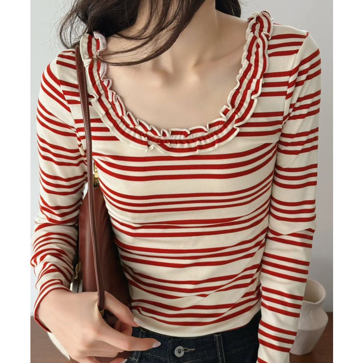 バックストラップボーダータイトカットソー | Jewelobe | 詳細画像6 