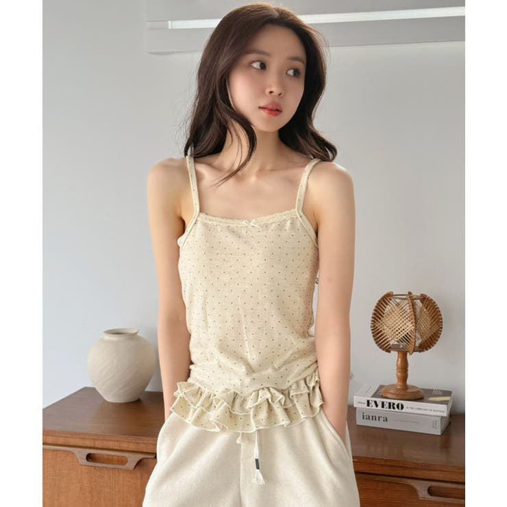 ショートカーディガン×ドットフリルキャミソールアンサンブル | Jewelobe | 詳細画像11 