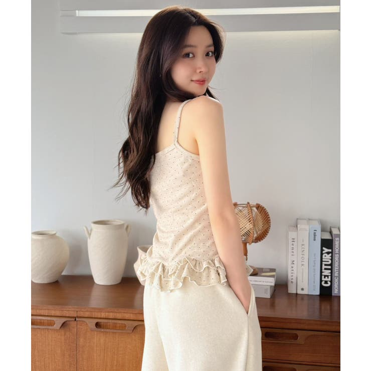 ショートカーディガン×ドットフリルキャミソールアンサンブル | Jewelobe | 詳細画像12 