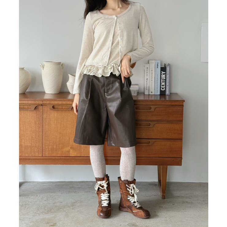 ショートカーディガン×ドットフリルキャミソールアンサンブル | Jewelobe | 詳細画像14 