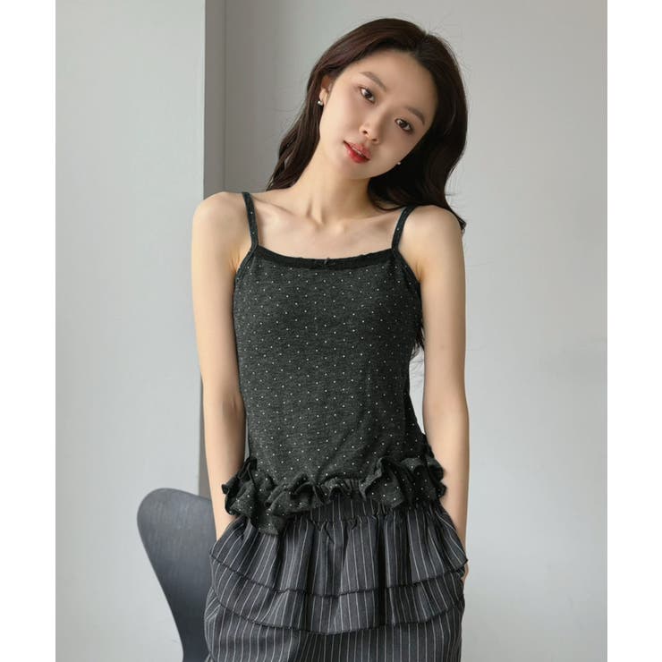 ショートカーディガン×ドットフリルキャミソールアンサンブル | Jewelobe | 詳細画像27 