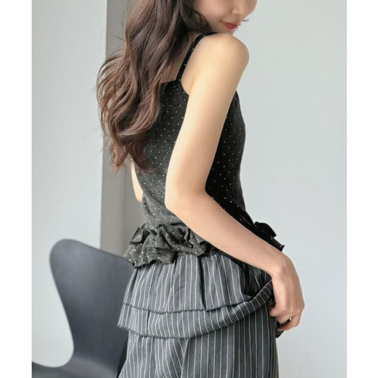 ショートカーディガン×ドットフリルキャミソールアンサンブル | Jewelobe | 詳細画像29 