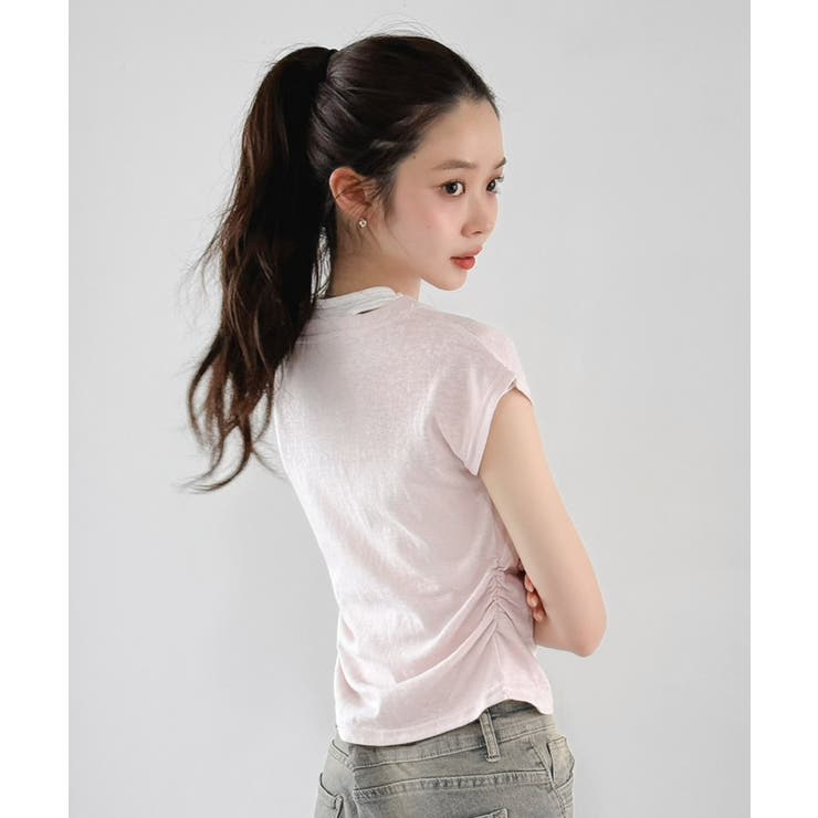 配色レイヤードTシャツ | Jewelobe | 詳細画像12 