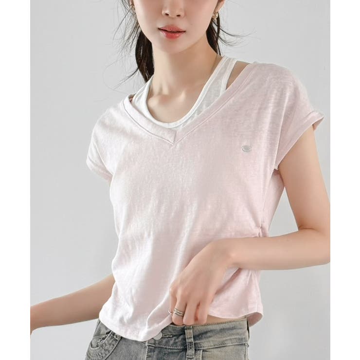 配色レイヤードTシャツ | Jewelobe | 詳細画像3 