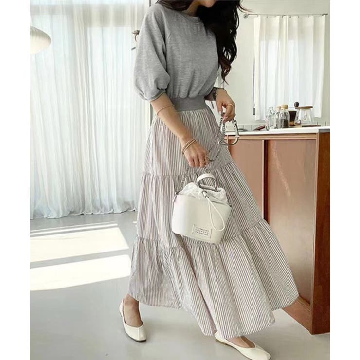 カット Times ストライプドッキングティアードワンピース 品番 Jlbw Jewelobe ジュエローブ のレディースファッション通販 Shoplist ショップリスト