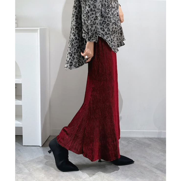 リンクルベロアマキシセミマーメイドスカート | Jewelobe | 詳細画像14 