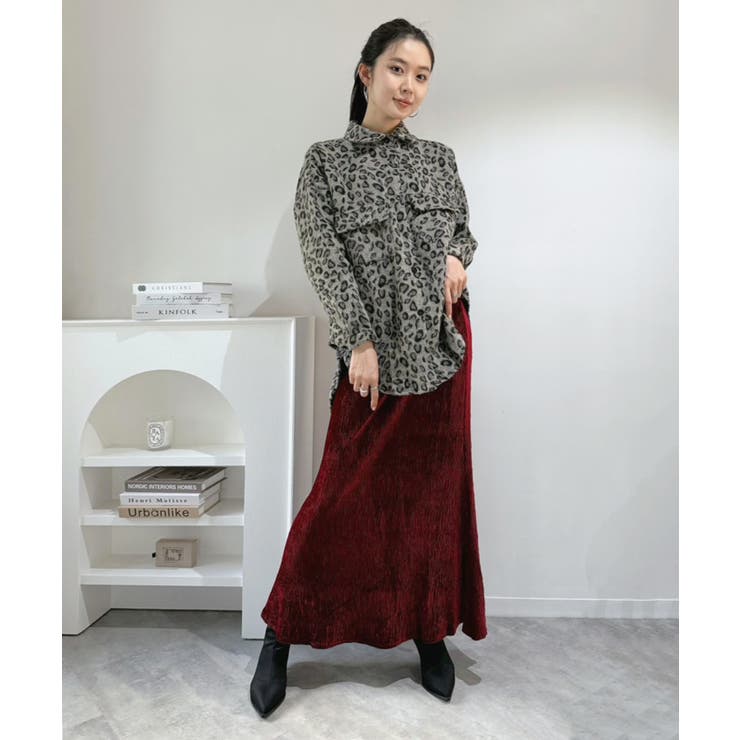 リンクルベロアマキシセミマーメイドスカート | Jewelobe | 詳細画像16 