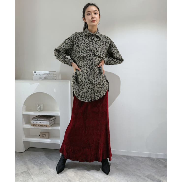 リンクルベロアマキシセミマーメイドスカート | Jewelobe | 詳細画像17 