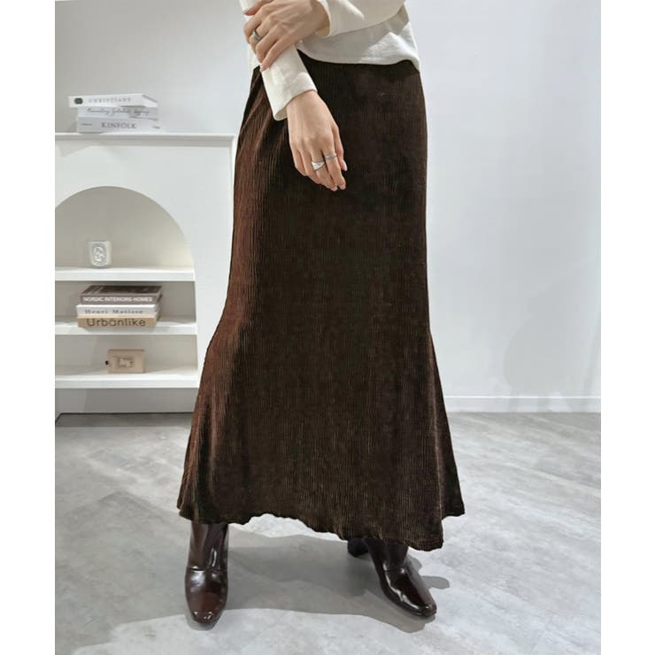 リンクルベロアマキシセミマーメイドスカート | Jewelobe | 詳細画像22 