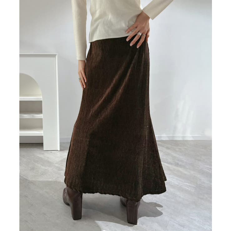 リンクルベロアマキシセミマーメイドスカート | Jewelobe | 詳細画像23 