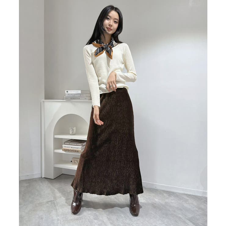 リンクルベロアマキシセミマーメイドスカート | Jewelobe | 詳細画像25 