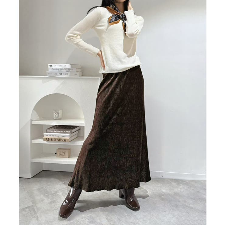 リンクルベロアマキシセミマーメイドスカート | Jewelobe | 詳細画像26 