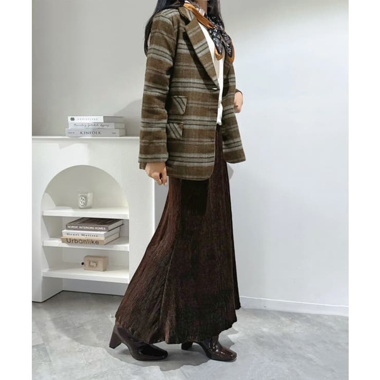 リンクルベロアマキシセミマーメイドスカート | Jewelobe | 詳細画像29 