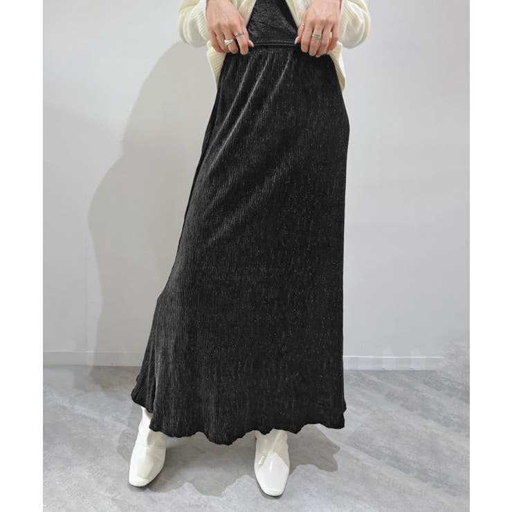 リンクルベロアマキシセミマーメイドスカート | Jewelobe | 詳細画像30 