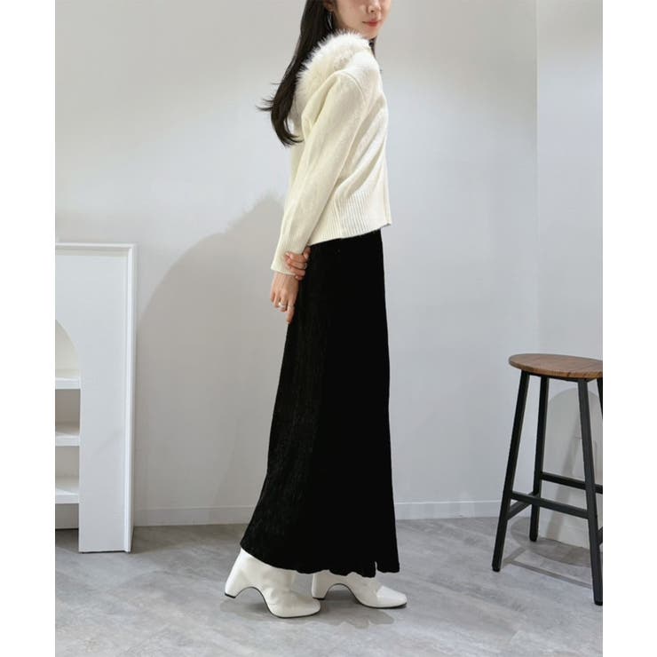 リンクルベロアマキシセミマーメイドスカート | Jewelobe | 詳細画像38 