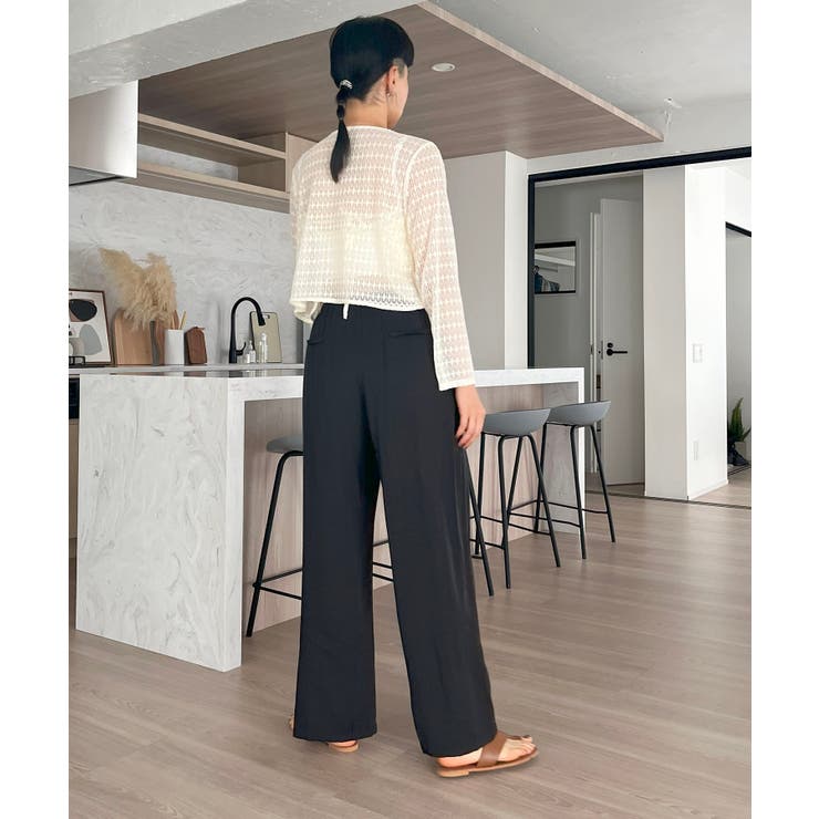 ダブルリボン透かし編みショートカーディガン | Jewelobe | 詳細画像5 