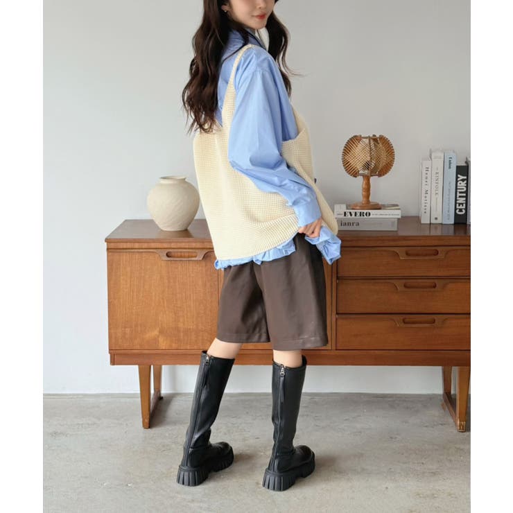 ワッフルルーズキャミニットベスト | Jewelobe | 詳細画像10 