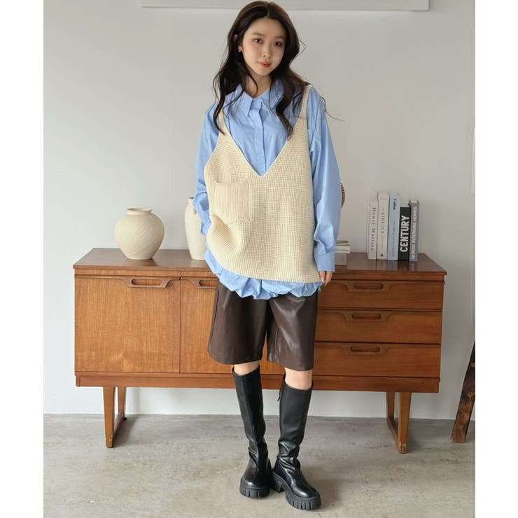 ワッフルルーズキャミニットベスト | Jewelobe | 詳細画像12 