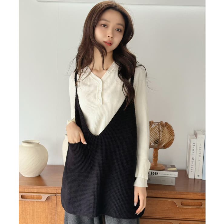 ワッフルルーズキャミニットベスト | Jewelobe | 詳細画像26 