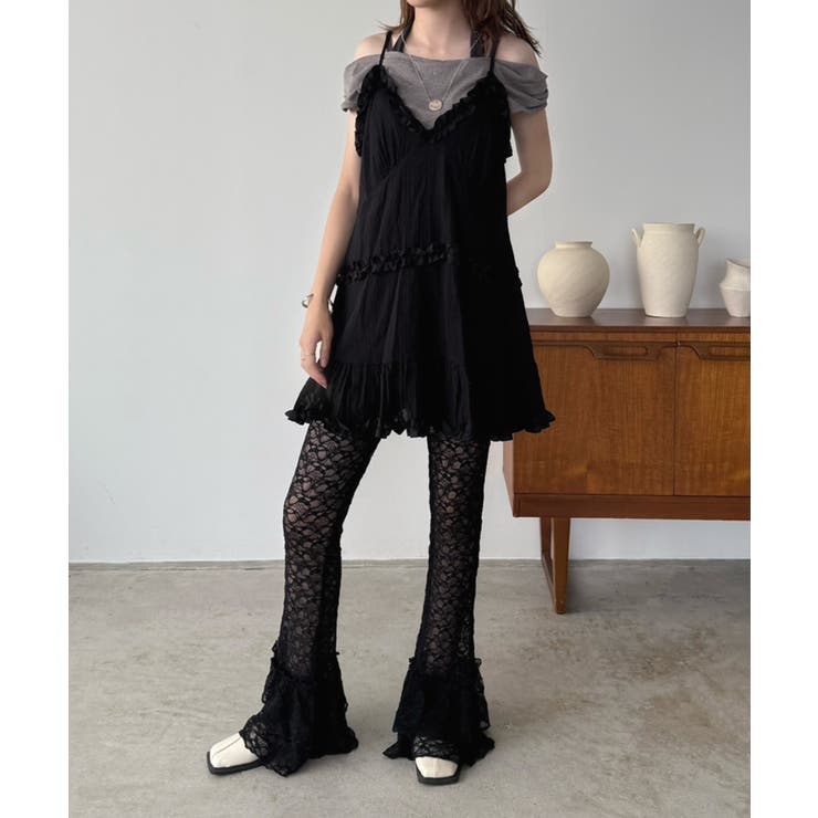 フリル×コットンストライプビスチェディテールキャミチュニック | Jewelobe | 詳細画像22 