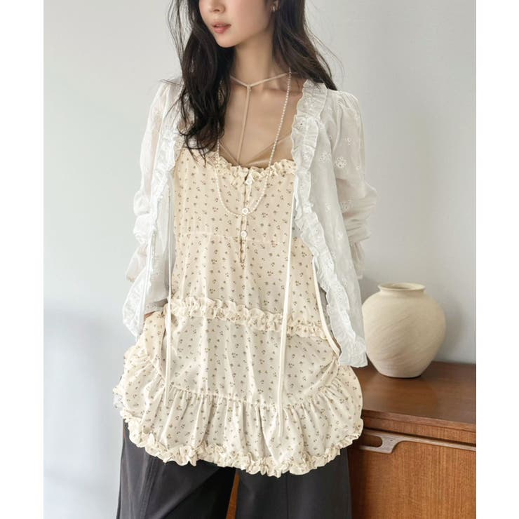 フリル×コットンストライプビスチェディテールキャミチュニック | Jewelobe | 詳細画像29 