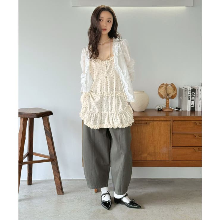 フリル×コットンストライプビスチェディテールキャミチュニック | Jewelobe | 詳細画像37 