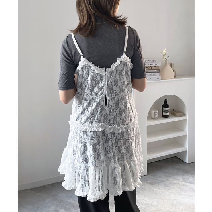 フリル×レースビスチェディテールキャミチュニック | Jewelobe | 詳細画像11 