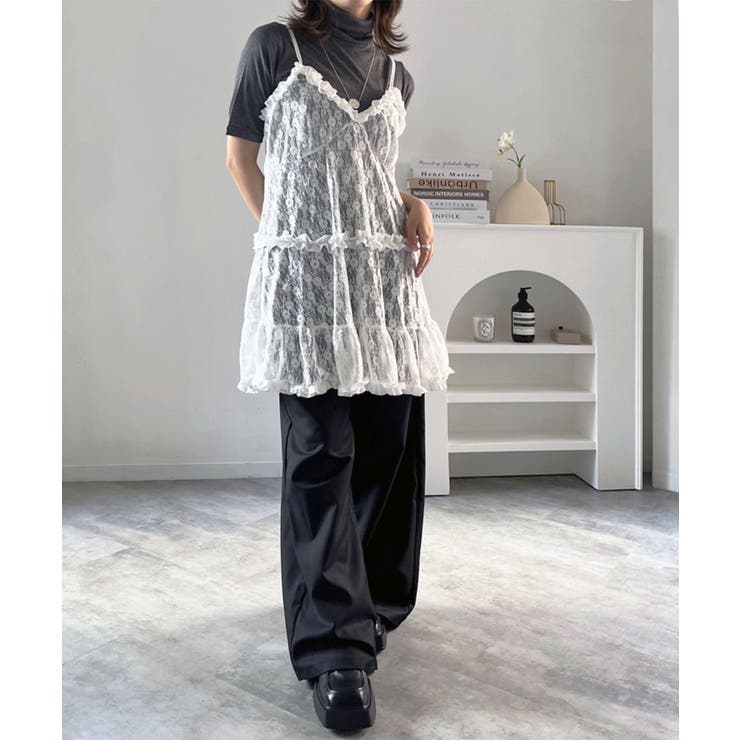 フリル×レースビスチェディテールキャミチュニック | Jewelobe | 詳細画像15 