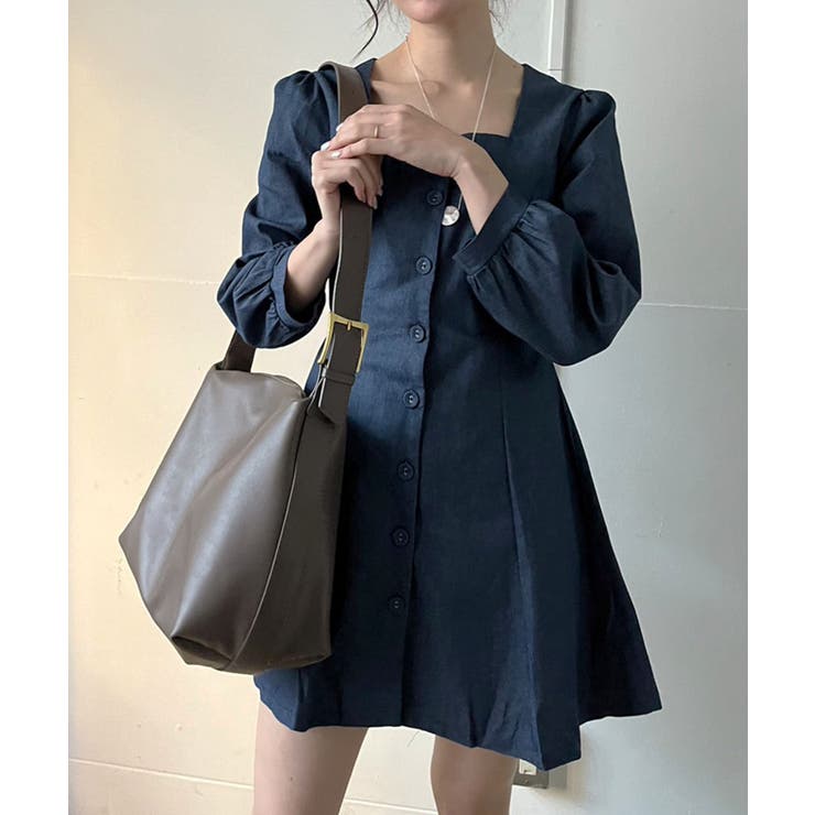 フェイクレザースクエアショルダーバッグ | Jewelobe | 詳細画像2 