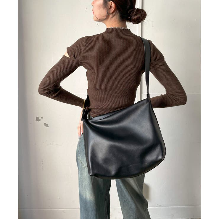 フェイクレザースクエアショルダーバッグ | Jewelobe | 詳細画像7 