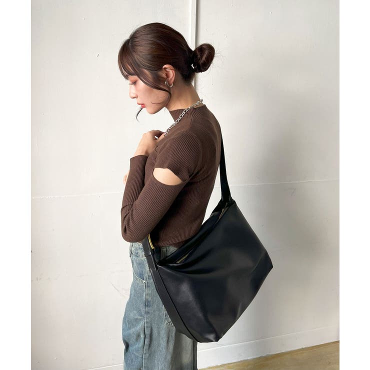 フェイクレザースクエアショルダーバッグ | Jewelobe | 詳細画像8 