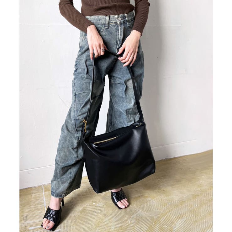 フェイクレザースクエアショルダーバッグ | Jewelobe | 詳細画像9 